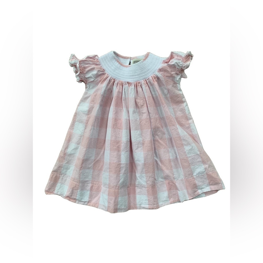 Lil Cactus Size 3T Pink and White Plaid Smocked Dress